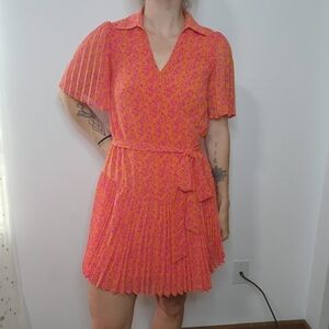 Alexis For Target Pleated Mini Wrap Dress Size Small